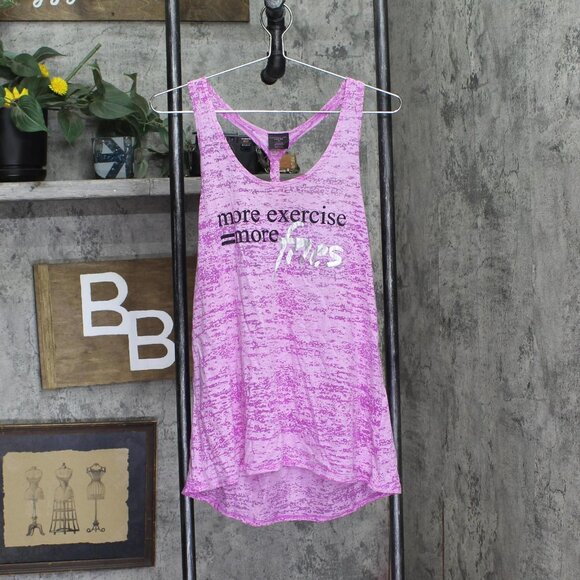 NWT Material Girl Juniors Braided-Back Graphic Tank Top Blooming Lotus Purple XL - Picture 3 of 10